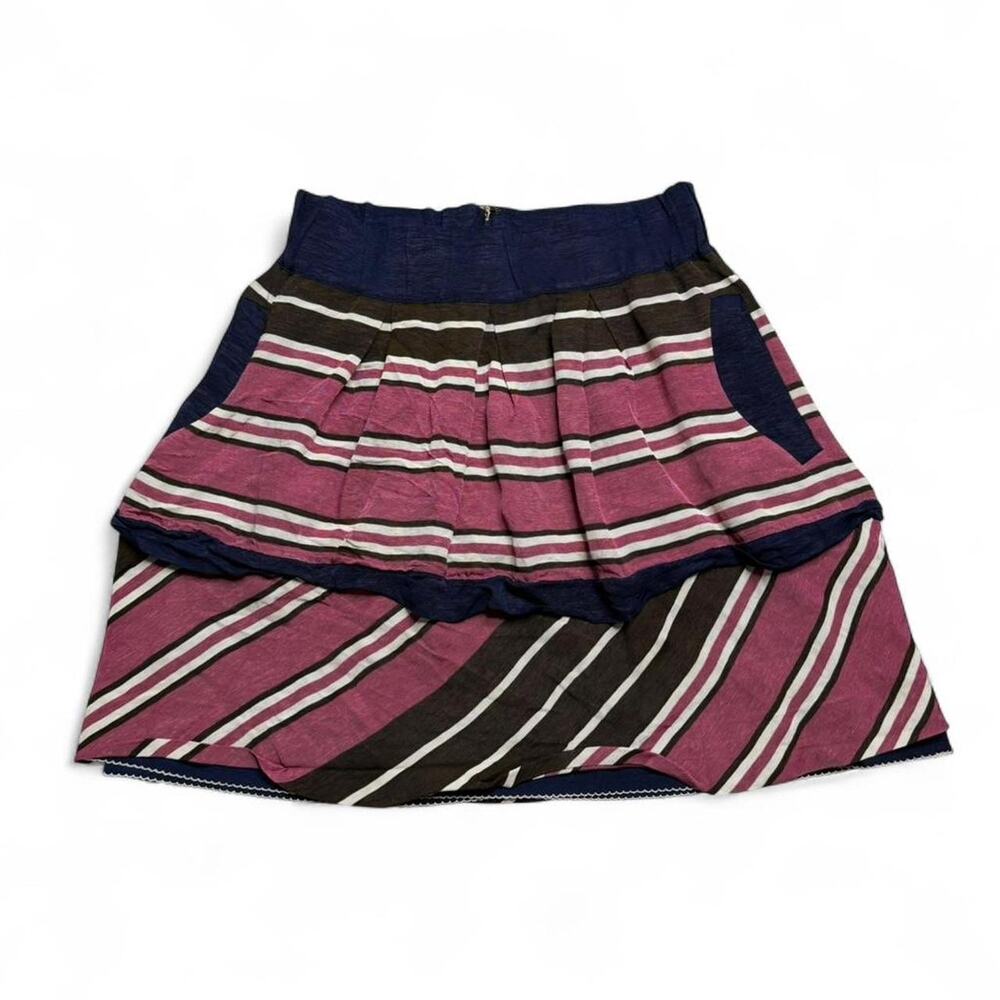 Maeve Anthropologie Tiered Striped Skirt Womens size 4 (small - medium ) - Picture 5 of 6